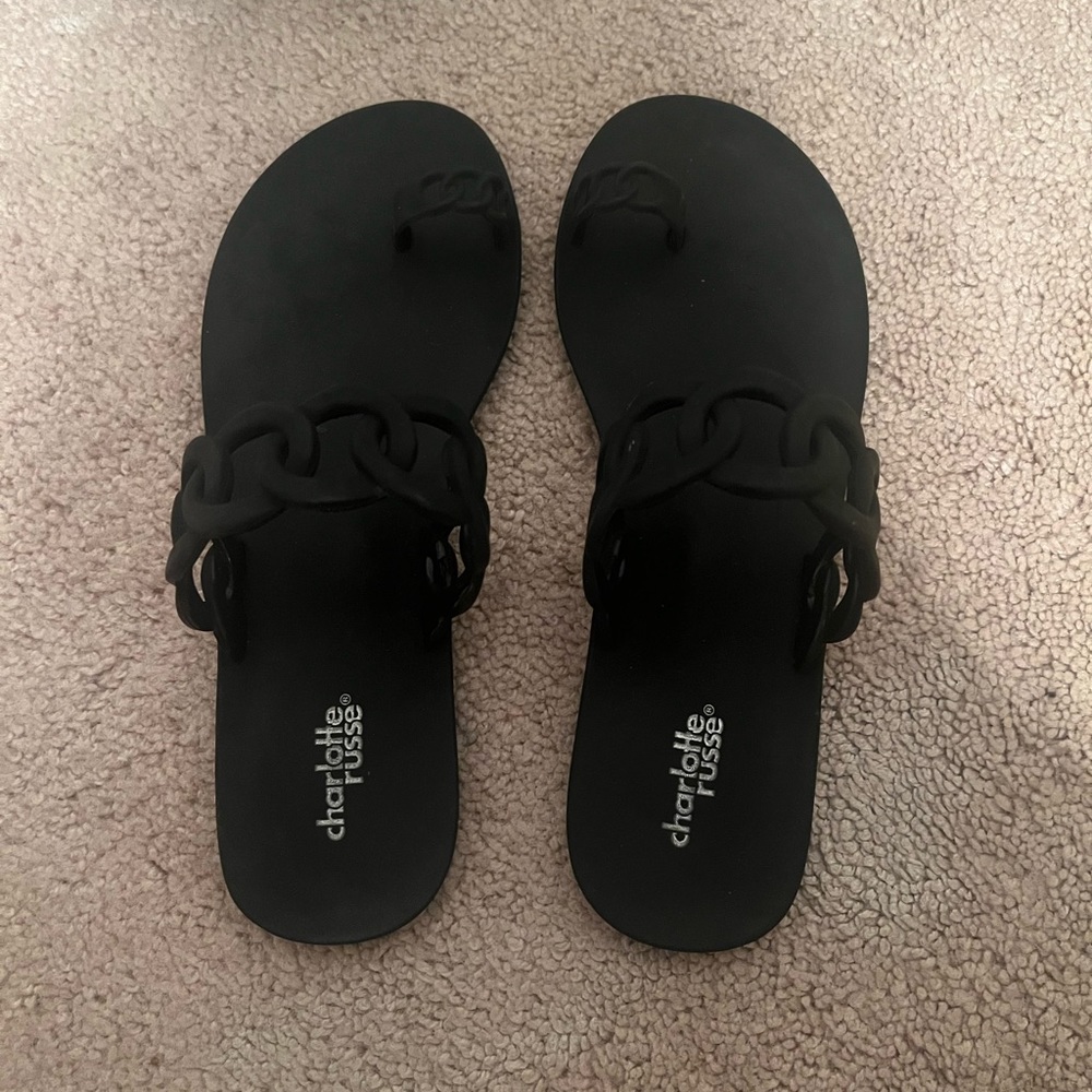 Charlotte Russe black sandals size 38 (women’s 8)